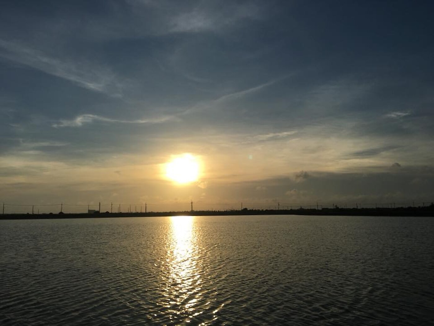 臺南安南魚塭夕陽